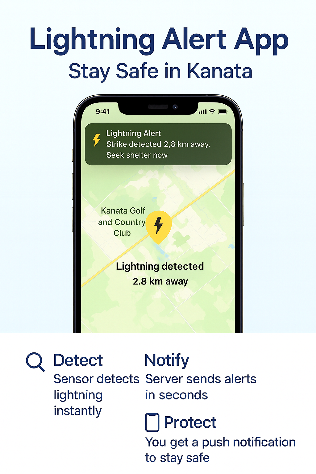 Lightning Alert App iPhone Preview